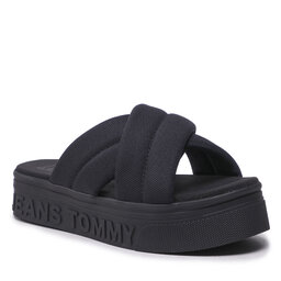 Tommy Jeans Klapki Tommy Jeans Fltfrm Sandal EN0EN02116 Black 0GJ