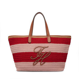 Tommy Hilfiger Handtasche Tommy Hilfiger Th Nautical Tote Crochet Str AW0AW18816 Bunt