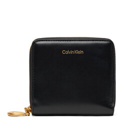 Calvin Klein Μικρό Πορτοφόλι Γυναικείο Calvin Klein Hardware Square Zip Around LV04F1044G Μαύρο