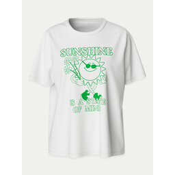 Pieces Pieces Camiseta Tulia 17156902 Blanco Oversize
