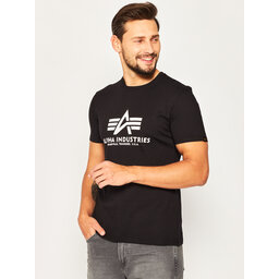 Alpha Industries Alpha Industries Marškinėliai Basic T-Shirt 100501 Juoda Regular Fit
