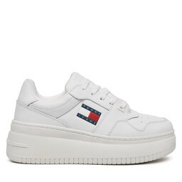 Tommy Jeans Laisvalaikio batai Tommy Jeans Tjw Retro Basket Flatform Ess EN0EN02506 Balta