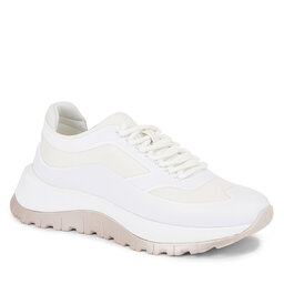 Calvin Klein Sneakersy Calvin Klein 2 Piece Sole Runner Lace Up HW0HW01640 Bright White YBR