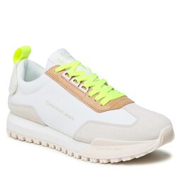 Calvin Klein Jeans Sneakers Calvin Klein Jeans Toothy Runner Laceup Fluo Contr YM0YM00672 White/Ancient White 0LA
