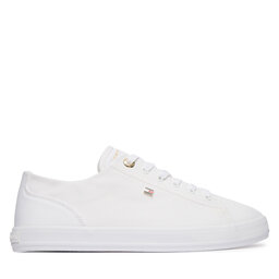 Tommy Hilfiger Sneakers aus Stoff Tommy Hilfiger Th Foxing Sneaker Canvas FW0FW09170 Weiß