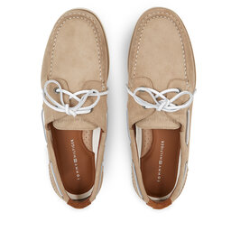 

Туфлі Tommy Hilfiger Th Boat Shoe Core Suede FM0FM04505 Beige/Coconut G 0F6, Бежевий