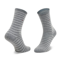 

Набір 2 пар високих жіночих шкарпеток Tommy Hilfiger 100001494 Middle Grey Melange 035, Сірий