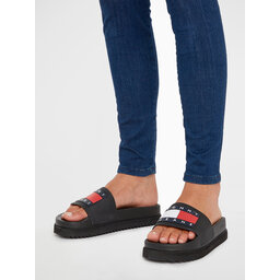 

Шльопанці Tommy Jeans Tjw Elevated Flatform Slide EN0EN02451 Black BDS, Чорний
