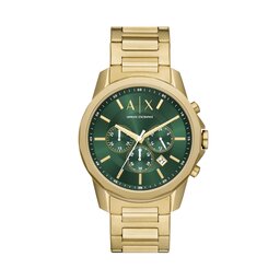 Armani Exchange Laikrodis Armani Exchange Banks AX1746 Green/Gold