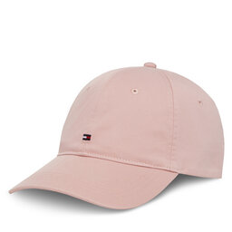 Tommy Hilfiger Шапка с козирка Tommy Hilfiger Essential Flag Soft Cap AW0AW17131 Розов