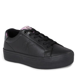 Calvin Klein Jeans Sneakers Calvin Klein Jeans Bold Vulc Flatf Laceup Lth Wn YW0YW01144 Black/Amethyst 0GU