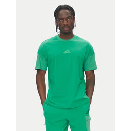 adidas adidas Marškinėliai ALL SZN Colorblock JJ3676 Žalia Loose Fit