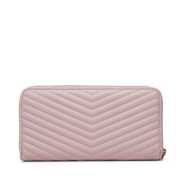 

Великий жіночий гаманець Pinko Ryder Zip Around Sheep Nappa Chevron 100250 A0GK Cipria/Antique Gold O81Q, Рожевий