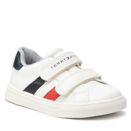 Tommy Hilfiger Laisvalaikio batai Tommy Hilfiger Low Cut Velcro Sneaker T1B4-32211-1376 S White/Blue X336