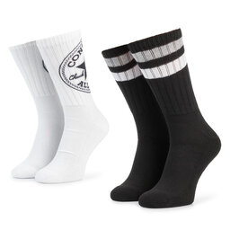 Converse Комплект 2 чифта дълги чорапи мъжки Converse E744A-2010 Черен
