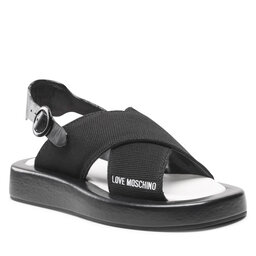 LOVE MOSCHINO Sandale LOVE MOSCHINO JA16123G0EIZM000 Nero/Nap.Bia
