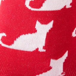 

Високі шкарпетки unisex Cup of Sox Czerwone Skarpety W Całkiem Białe Koty A Червоний