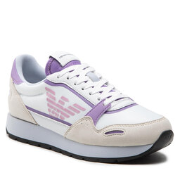 Emporio Armani Сникърси Emporio Armani X3X058 XN313 S122 Op.Whi/Lilla/Grigio