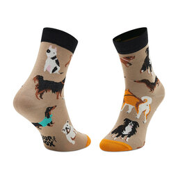 

Високі шкарпетки unisex Cup of Sox Dogs Коричневий