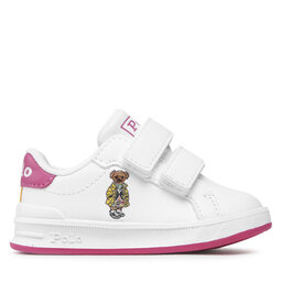 

Снікерcи Polo Ralph Lauren Heritage Court Ii Bear Ez RF104108 White Smooth/Baja Pink/Yellow w/ Watch Hill Bear, Білий