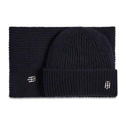 

Набір Шарф і Шапка Tommy Hilfiger Gp Th Effortless Scarf & Beanie AW0AW10855 Blu DW5, Cиній