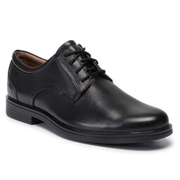 Clarks Półbuty Clarks Un Aldric Lace 261326777 Black Leather