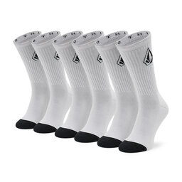 Volcom Set od 3 para muških visokih čarapa Volcom Full Stone Sock D6302004 White