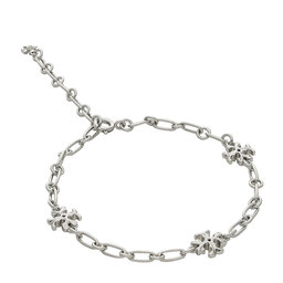 Tory Burch Pulsera Tory Burch Roxanne Chain Delicate Bracelet 84969 Shiny Pewter