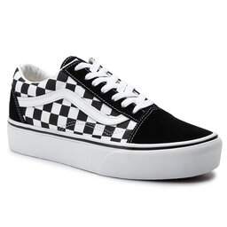Vans Zapatillas de tenis Vans Old Skool Platfor VN0A3B3UHRK1 (Checkerboard) Blk/Tr Wht