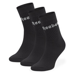 Reebok Σετ 3 ζευγάρια ψηλές κάλτσες unisex Reebok Act Core Mid Crew So GH0331 Μαύρο
