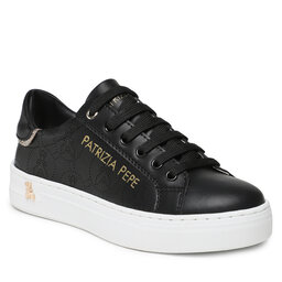 Patrizia Pepe Sneakersy Patrizia Pepe PJ211.01 M Vitello Nero/Platino
