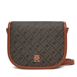 Tommy Hilfiger Torebka Tommy Hilfiger Th Monoplay Leather Saddle Bag AW0AW17414 Czarny