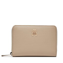 Tommy Hilfiger Veľká dámska peňaženka Tommy Hilfiger Th Central Cc And Coin White Clay AES