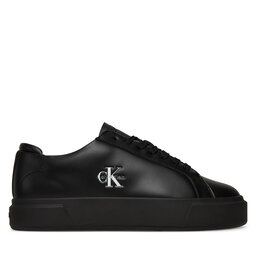 Calvin Klein Sneakersy Calvin Klein Basket Cupsole Laceup Lth Ml YW0YW01945 Czarny