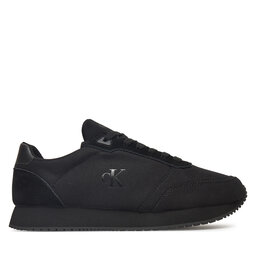 Calvin Klein Jeans Сникърси Calvin Klein Jeans Runner Sock Laceup Mg Canvas YM0YM01217 Черен