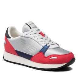 Emporio Armani Сникърси Emporio Armani X3X058 XN206 Q862 Srd/Bbr/Slv/Ow/Bbl/B