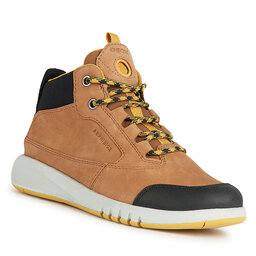 Geox Kozaki Geox J Aeranter Boy Abx J04CYA 0CL11 C6F2G D Brown/Dk Yellow