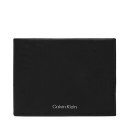 Calvin Klein Голям мъжки портфейл Calvin Klein Ck Must Trifold 10Cc W/Coin K50K511380 Ck Black Pique BEH