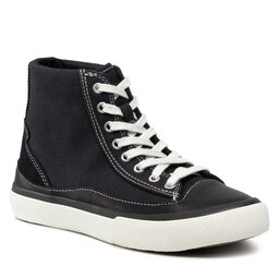 Clarks Sneakersy Clarks Aceley Hi 261584414 Black Canvas