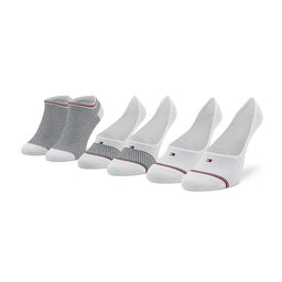 Tommy Hilfiger 3 pares de calcetines tobilleros para mujer Tommy Hilfiger 701218404 White 001