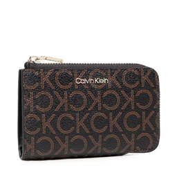 Calvin Klein Pouzdro na kreditní karty Calvin Klein Ck Must Z/A Sm W/Cardslot Mono K60K609436 Brown Mono 0HD