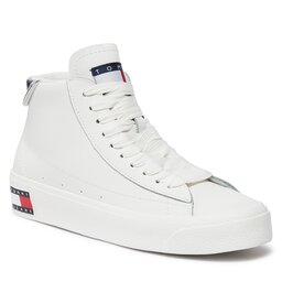 Tommy Jeans Sneakersy Tommy Jeans Tjw Vulc Leather Plat Mc EN0EN02285 Ecru YBL
