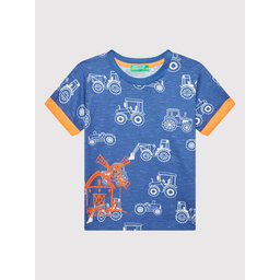 United Colors Of Benetton United Colors Of Benetton Majica 3UBTG100U Modra Regular Fit