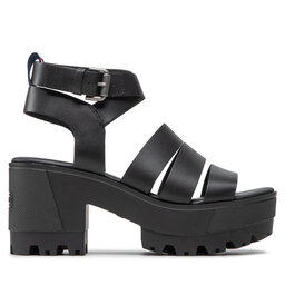 

Босоніжки Tommy Jeans Heeled Leather Sandal EN0EN01803 Black BDS, Чорний