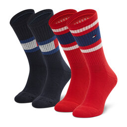 Tommy Hilfiger Σετ 2 ζευγάρια ψηλές κάλτσες unisex Tommy Hilfiger 394020001 Κόκκινο