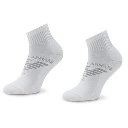 Emporio Armani Sada 2 párů pánských vysokých ponožek Emporio Armani 292304 2F258 00010 Bianco