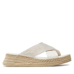 Calvin Klein Jeans Espadryle Calvin Klein Jeans Sporty Wedge Rope Sandal Mr YW0YW01364 Biały