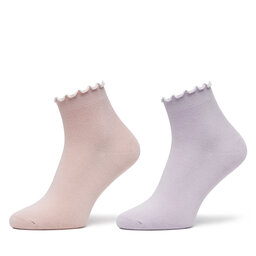 Aldo Σετ 2 ζευγάρια ψηλές κάλτσες γυναικείες Aldo Frilluxe 13939707 Ροζ
