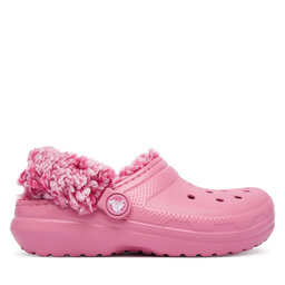 Crocs Pantoletten Crocs Classic Fleece Lined Clog K 212856 Rosa