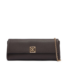 Calvin Klein Handtasche Calvin Klein Emblem Hw Pebble Clutch LV04F3740G Braun
